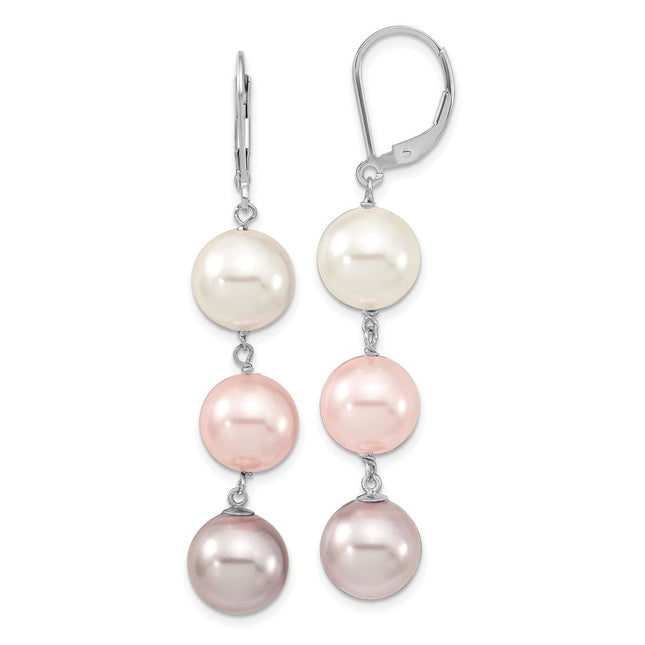 Sterling Silver Earrings Style QMJEL131WPPU - Classique Jewelry Inc.