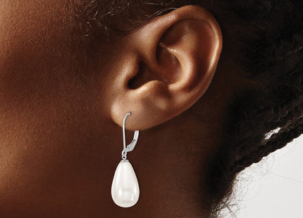 Sterling Silver Earrings Style QMJET10W - Classique Jewelry Inc.