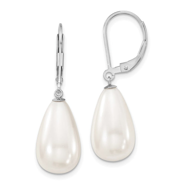 Sterling Silver Earrings Style QMJET10W - Classique Jewelry Inc.