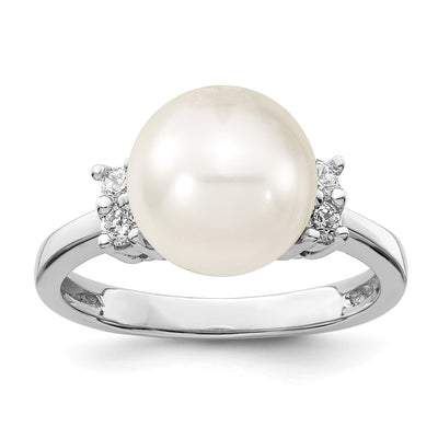 Sterling silver cubic zirconia ring