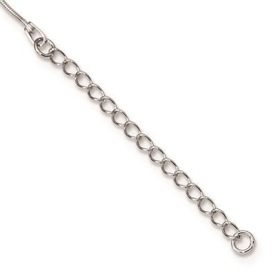 Brilliant Embers Sterling Silver Rhodium-plated 88 Stone Micro Pavé CZ Polished Skull Necklace with Extender