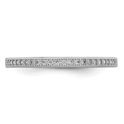 Brilliant Embers Sterling Silver Rhodium-plated 25 Stone Micro Pavé CZ Polished Ring