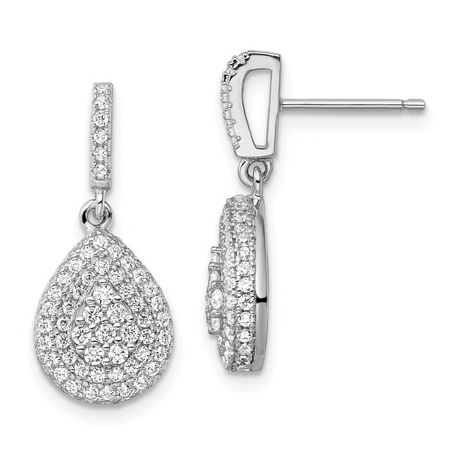 Sterling Silver Earrings Style QMP1272 - Classique Jewelry Inc.