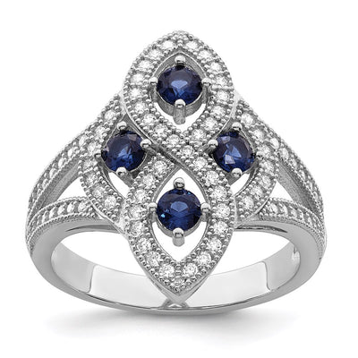 Sterling silver cubic zirconia ring