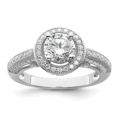 Sterling silver cubic zirconia ring