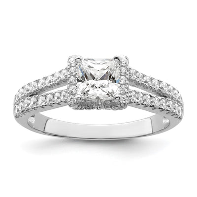 Sterling silver cubic zirconia ring