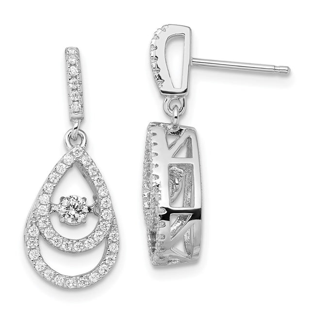 Sterling Silver Earrings Style QMP1398 - Classique Jewelry Inc.