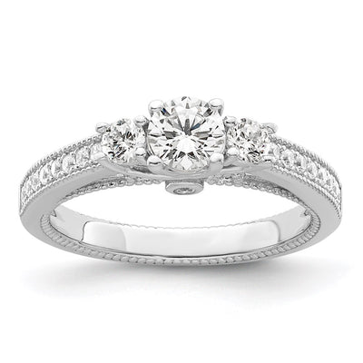 Sterling silver cubic zirconia ring