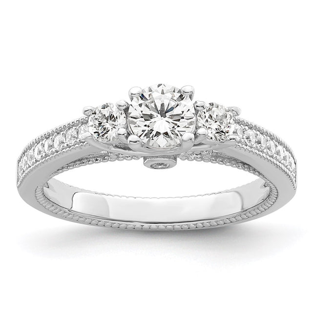 Sterling silver cubic zirconia ring