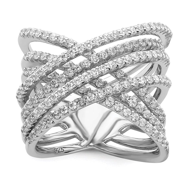 Sterling silver cubic zirconia ring