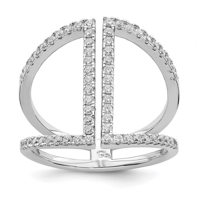Sterling silver cubic zirconia ring