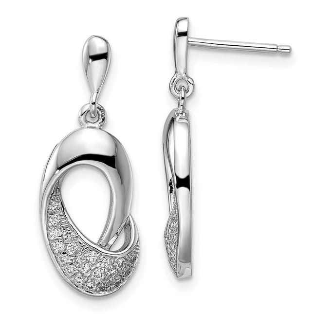Sterling Silver Earrings Style QMP195 - Classique Jewelry Inc.