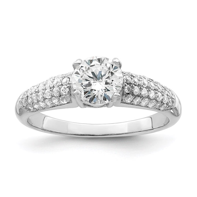 Sterling silver cubic zirconia ring