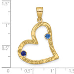 Sterling Silver/Gold-plated 2 Birthstone Heart with SS Bezel Family Pendant view 3