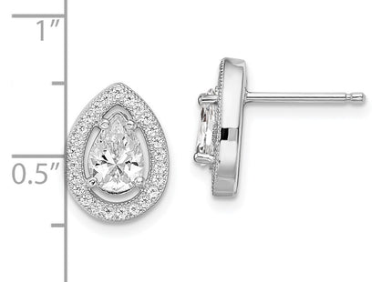 Sterling Silver Earrings Style QMP387 - Classique Jewelry Inc.