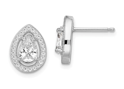 Sterling Silver Earrings Style QMP387 - Classique Jewelry Inc.