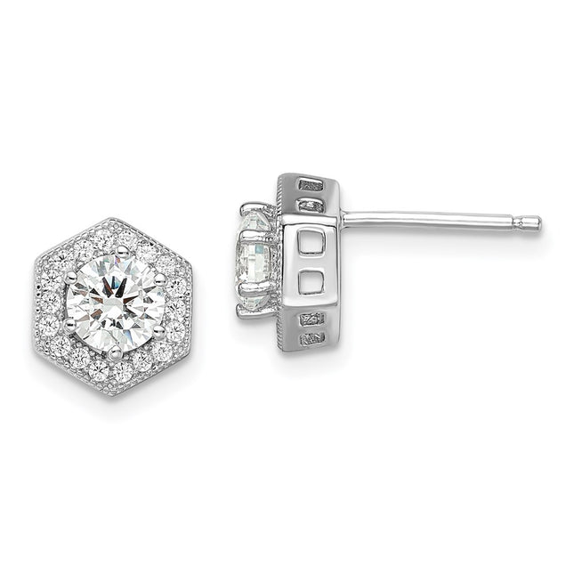 Sterling Silver Earrings Style QMP392 - Classique Jewelry Inc.