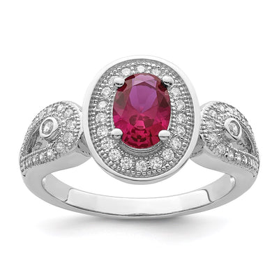 Sterling silver cubic zirconia ring