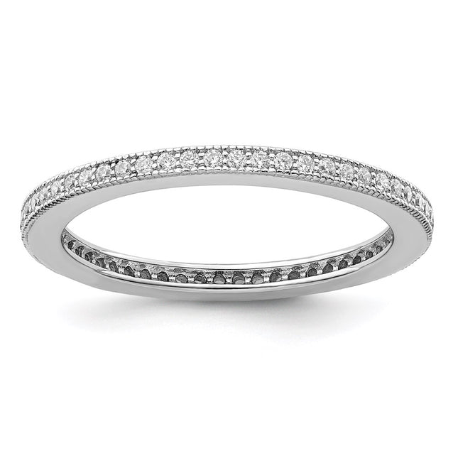 Sterling silver cubic zirconia ring
