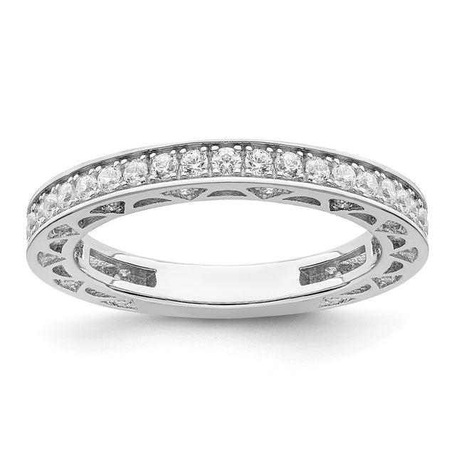Sterling silver cubic zirconia ring