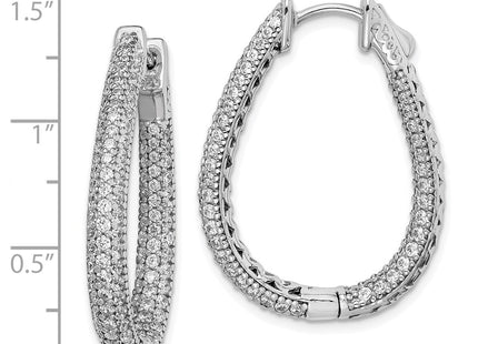 Sterling Silver Earrings Style QMP590 - Classique Jewelry Inc.