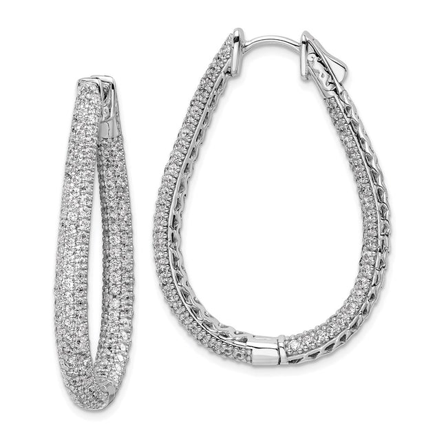 Sterling Silver Earrings Style QMP591 - Classique Jewelry Inc.