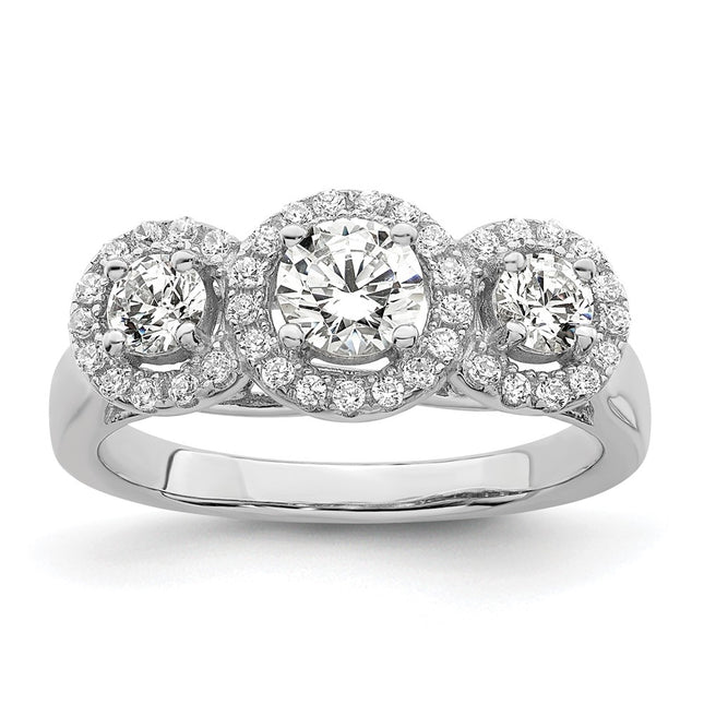 Sterling silver cubic zirconia ring
