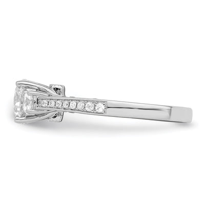 Brilliant Embers Sterling Silver Rhodium-plated 45 Stone Micro Pavé CZ Ring