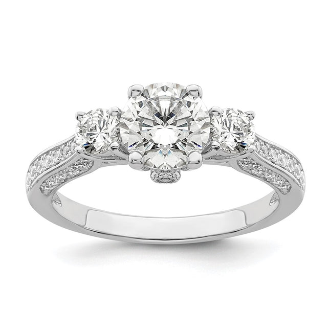 Sterling silver cubic zirconia ring