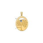Sterling Silver/Gold-plated 1 Birthstone with SS Bezel Family Pendant view 1