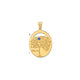 Sterling Silver/Gold-plated 1 Birthstone with SS Bezel Family Pendant
