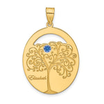 Sterling Silver/Gold-plated 1 Birthstone with SS Bezel Family Pendant view 2