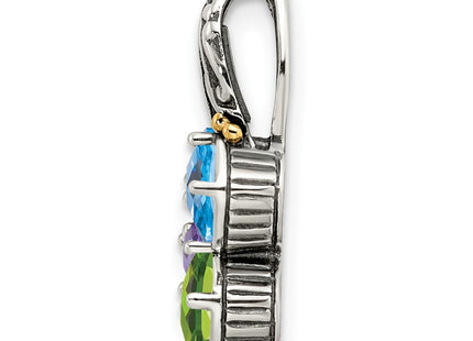 14k/Silver Two-Tone Pendants Style QMPD10 - Classique Jewelry Inc.