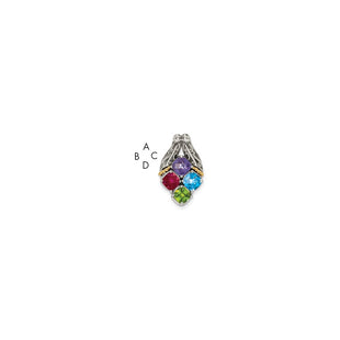 14k/Silver Two-Tone Pendants Style QMPD10 - Classique Jewelry Inc.