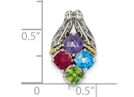 14k/Silver Two-Tone Pendants Style QMPD10 - Classique Jewelry Inc.