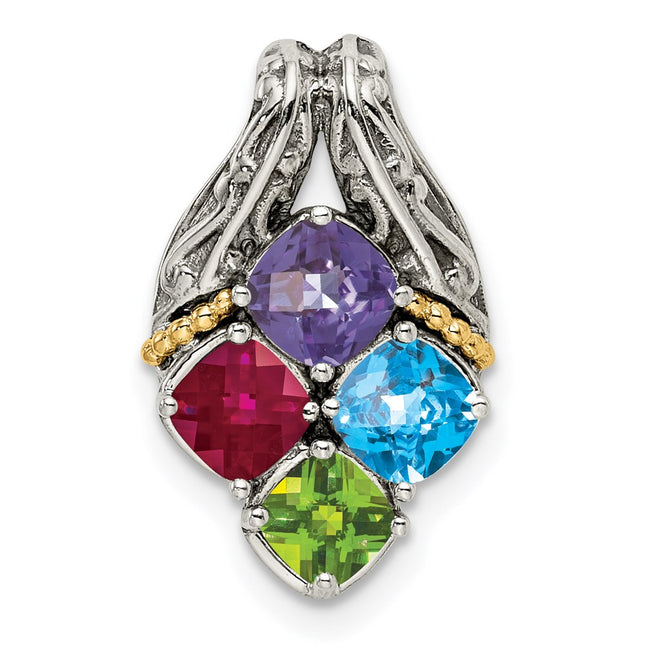 Sterling silver mother pendant, alternate view
