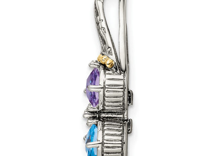 14k/Silver Two-Tone Pendants Style QMPD10 - Classique Jewelry Inc.