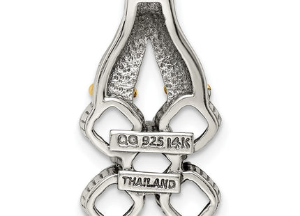14k/Silver Two-Tone Pendants Style QMPD10 - Classique Jewelry Inc.