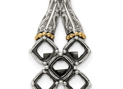 14k/Silver Two-Tone Pendants Style QMPD10 - Classique Jewelry Inc.