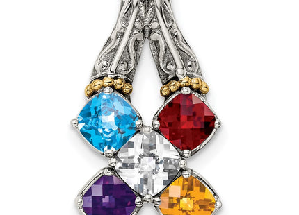 14k/Silver Two-Tone Pendants Style QMPD10 - Classique Jewelry Inc.