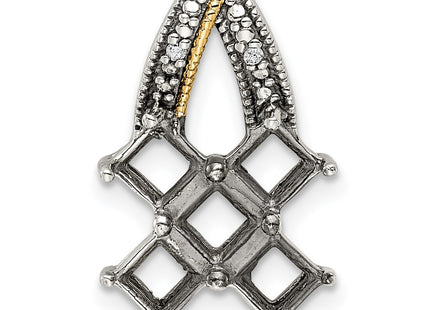 14k/Silver Two-Tone Pendants Style QMPD12 - Classique Jewelry Inc.