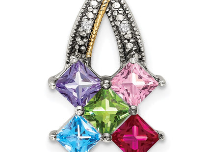 14k/Silver Two-Tone Pendants Style QMPD12 - Classique Jewelry Inc.