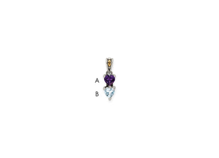 14k/Silver Two-Tone Pendants Style QMPD16 - Classique Jewelry Inc.