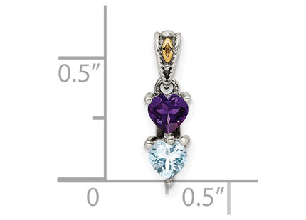 14k/Silver Two-Tone Pendants Style QMPD16 - Classique Jewelry Inc.