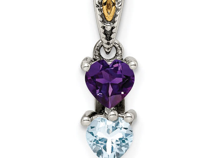 14k/Silver Two-Tone Pendants Style QMPD16 - Classique Jewelry Inc.