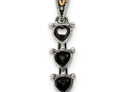 14k/Silver Two-Tone Pendants Style QMPD16 - Classique Jewelry Inc.