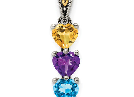 14k/Silver Two-Tone Pendants Style QMPD16 - Classique Jewelry Inc.