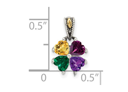 14k/Silver Two-Tone Pendants Style QMPD16 - Classique Jewelry Inc.