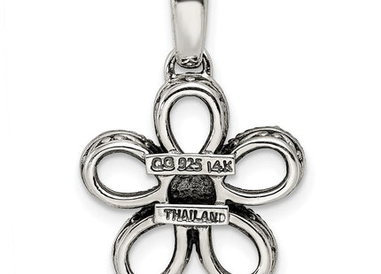 14k/Silver Two-Tone Pendants Style QMPD20 - Classique Jewelry Inc.