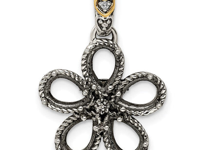 14k/Silver Two-Tone Pendants Style QMPD20 - Classique Jewelry Inc.